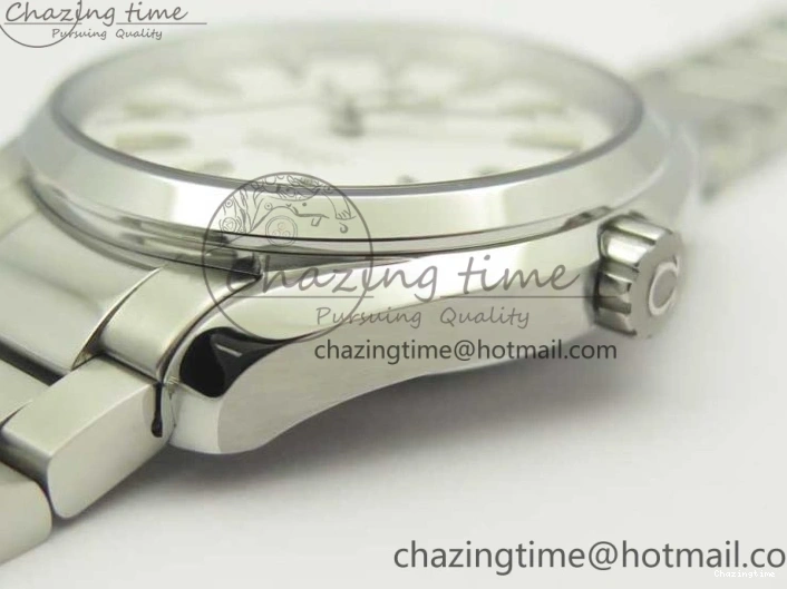 0307 Aqua Terra 150M SS VSF 1:1 Best Edition White Textured Dial Silver Markers on SS Bracelet A8500 Super Clone Chic 8041